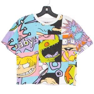 Nickelodeon Crop Top Rugrats Retro Kawaii Y2K 90s Pop Art Kidcore Boxy Medium